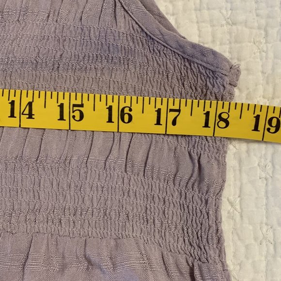Knox Rose Button Down Sleeveless Tunic Tank Lavender Size M - Picture 4 of 5
